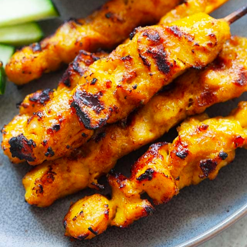 Marinated Chicken Satay Meat 500g - Frozen