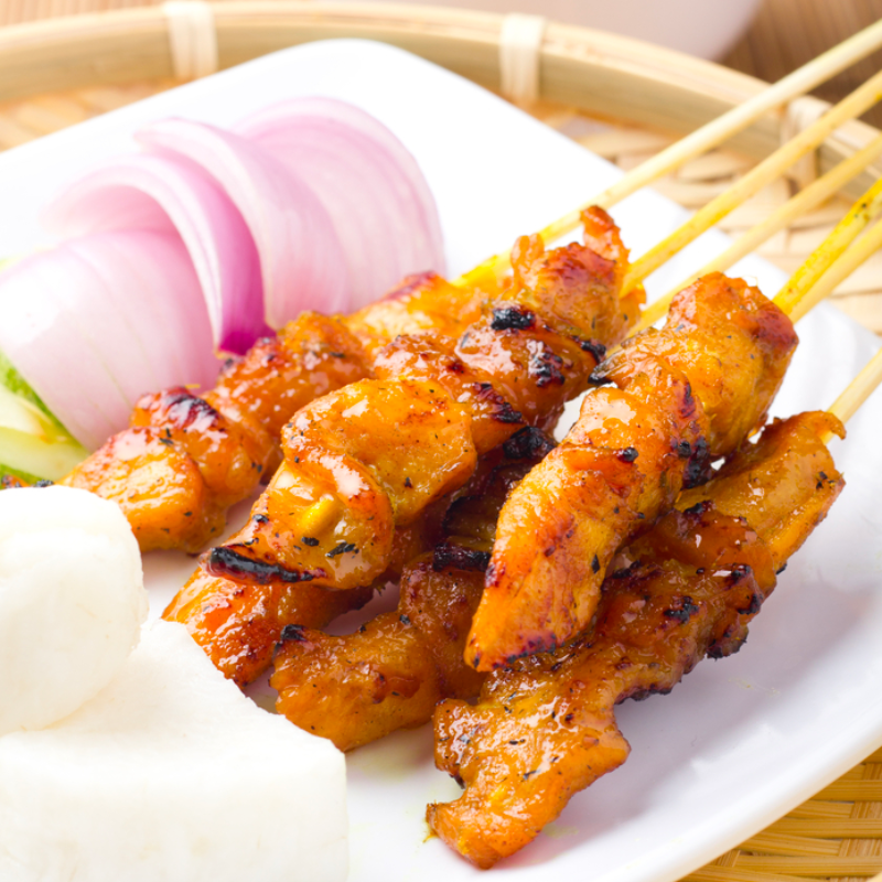 Roasted Chicken Satay 20g x 12 (100g) - Frozen