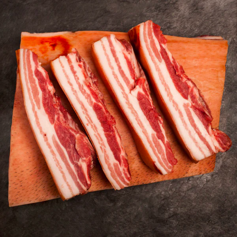 Pork Belly Sliced 3mm 500g - Frozen