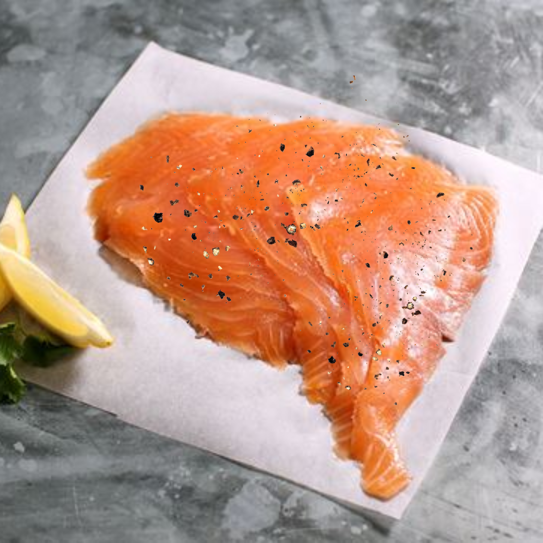 Brødr. Remø Smoked Salmon Black & White Pre-Sliced 100gm - Frozen