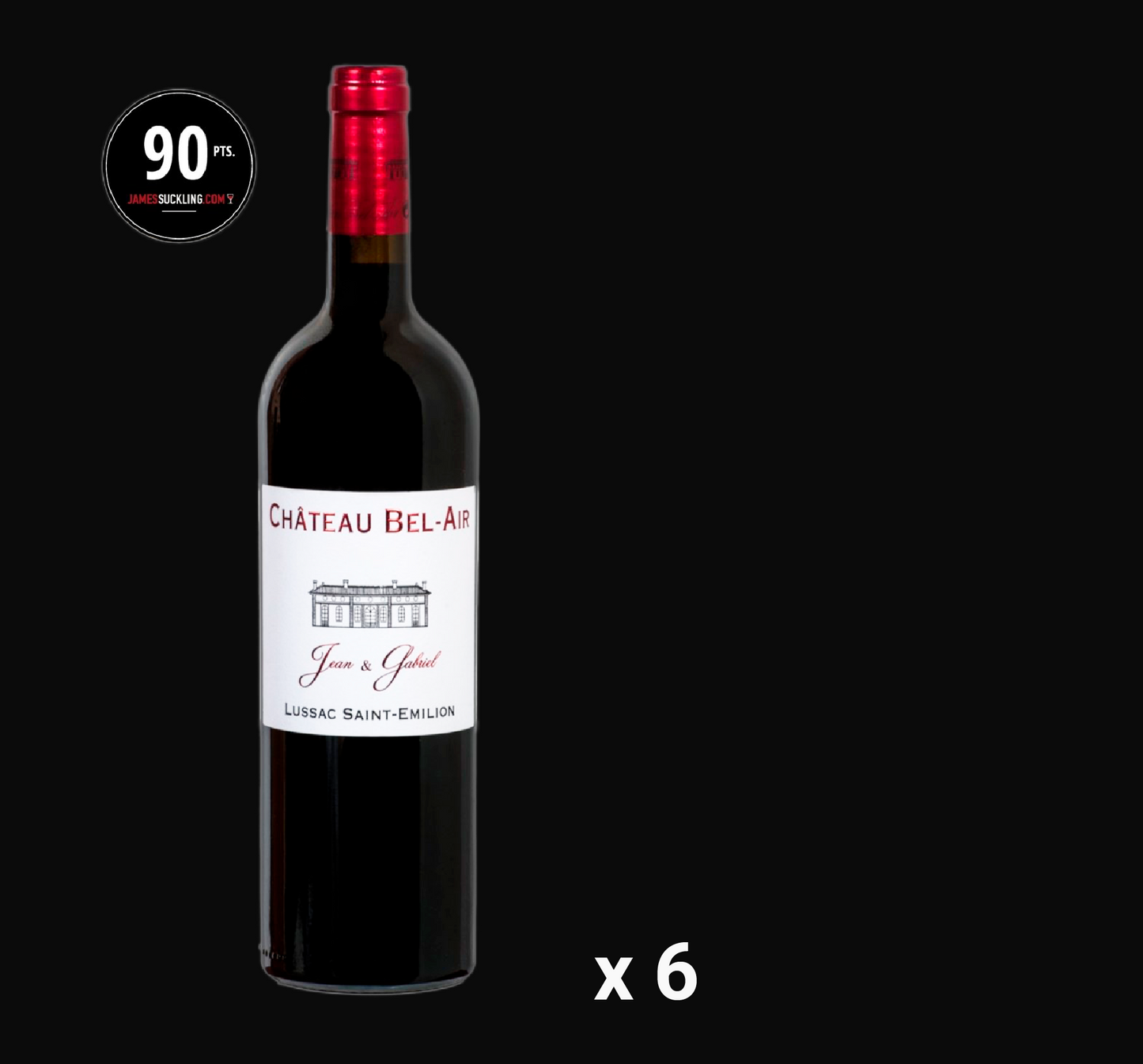 Chateau Bel-Air Jean & Gabriel Lussac ST-Emilion 2014 (6 bottles)