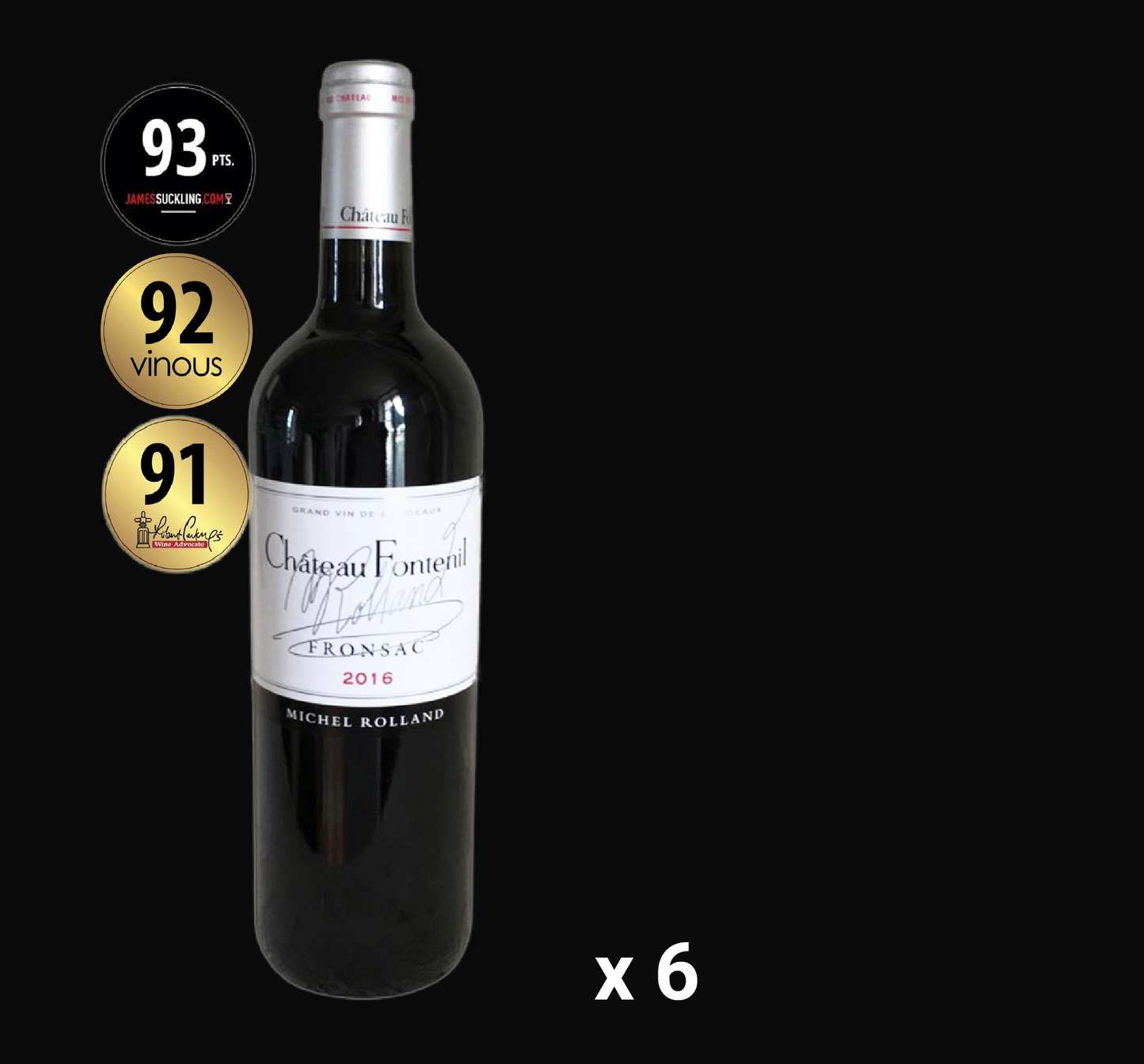 Chateau Fontenil Fronsac 2016 (6 bottles)