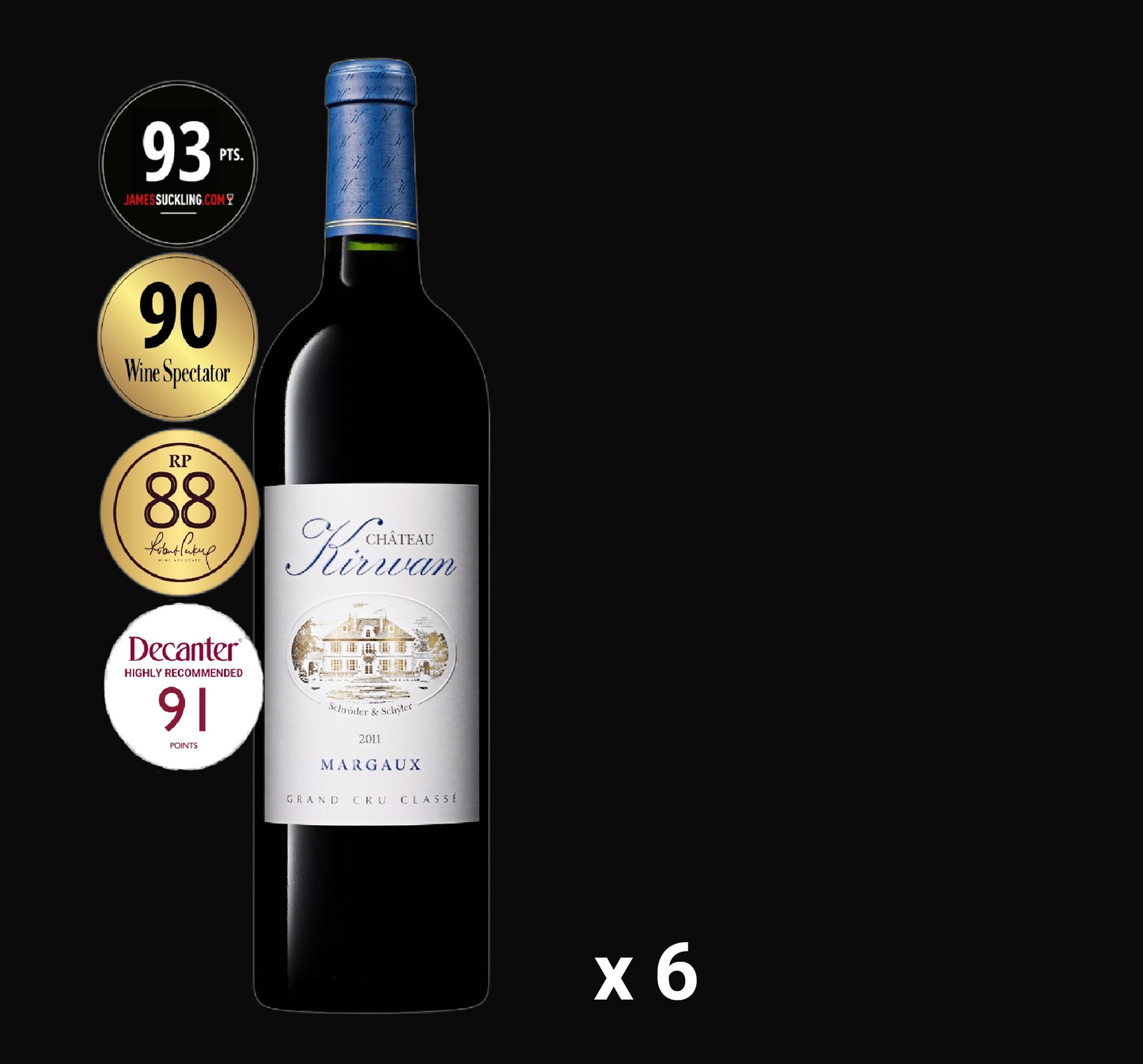 Chateau Kirwan Margaux 2017 (6 bottles)