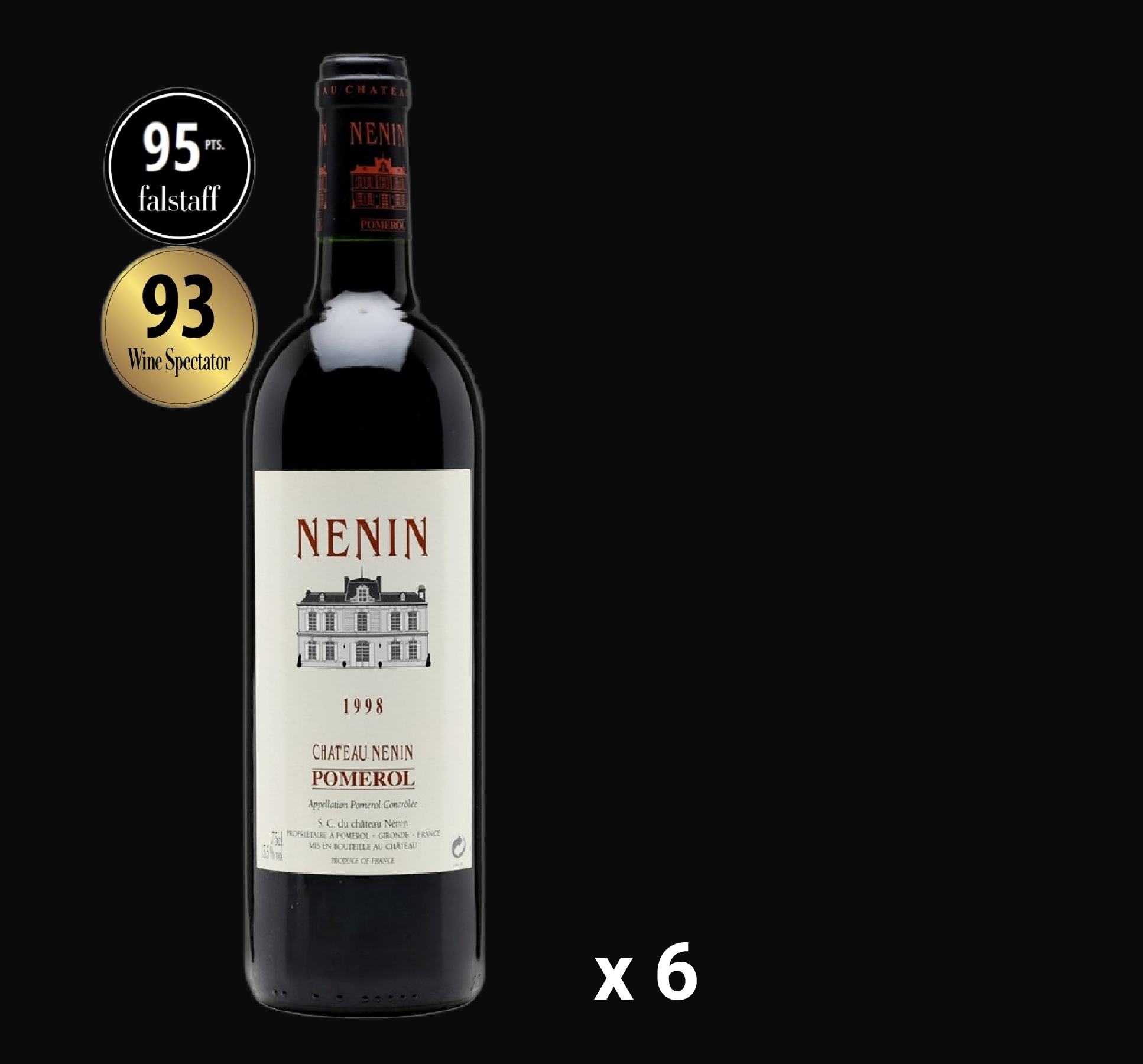 Chateau Nenin Pomerol 2018 (6 bottles)