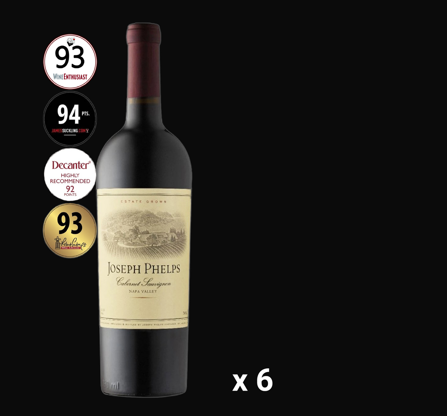 Joseph Phelps Cabernet Sauvignon 2016 (6 bottles)