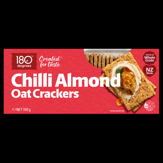 180 Degrees Chilli Almond Oat Crackers