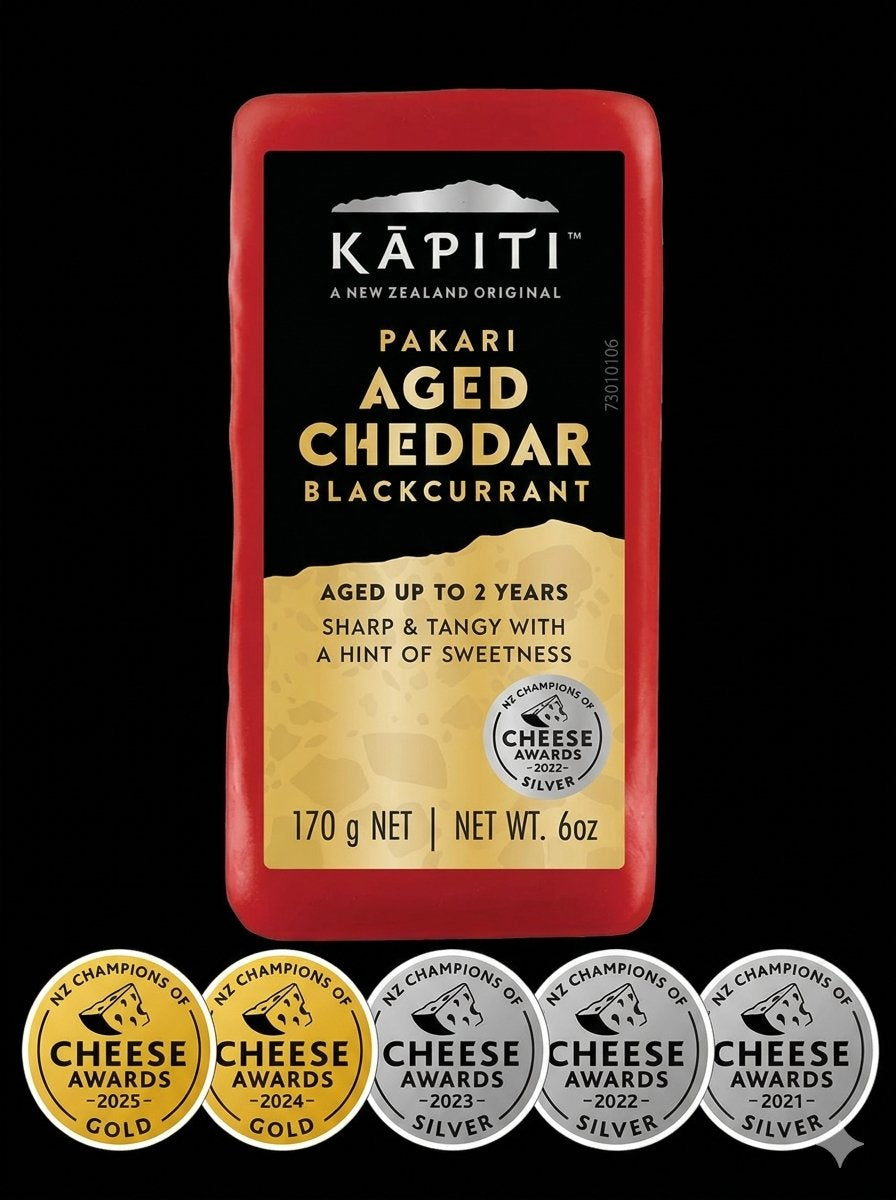 Kapiti Pakari Blackcurrant Aged Cheddar 170gm