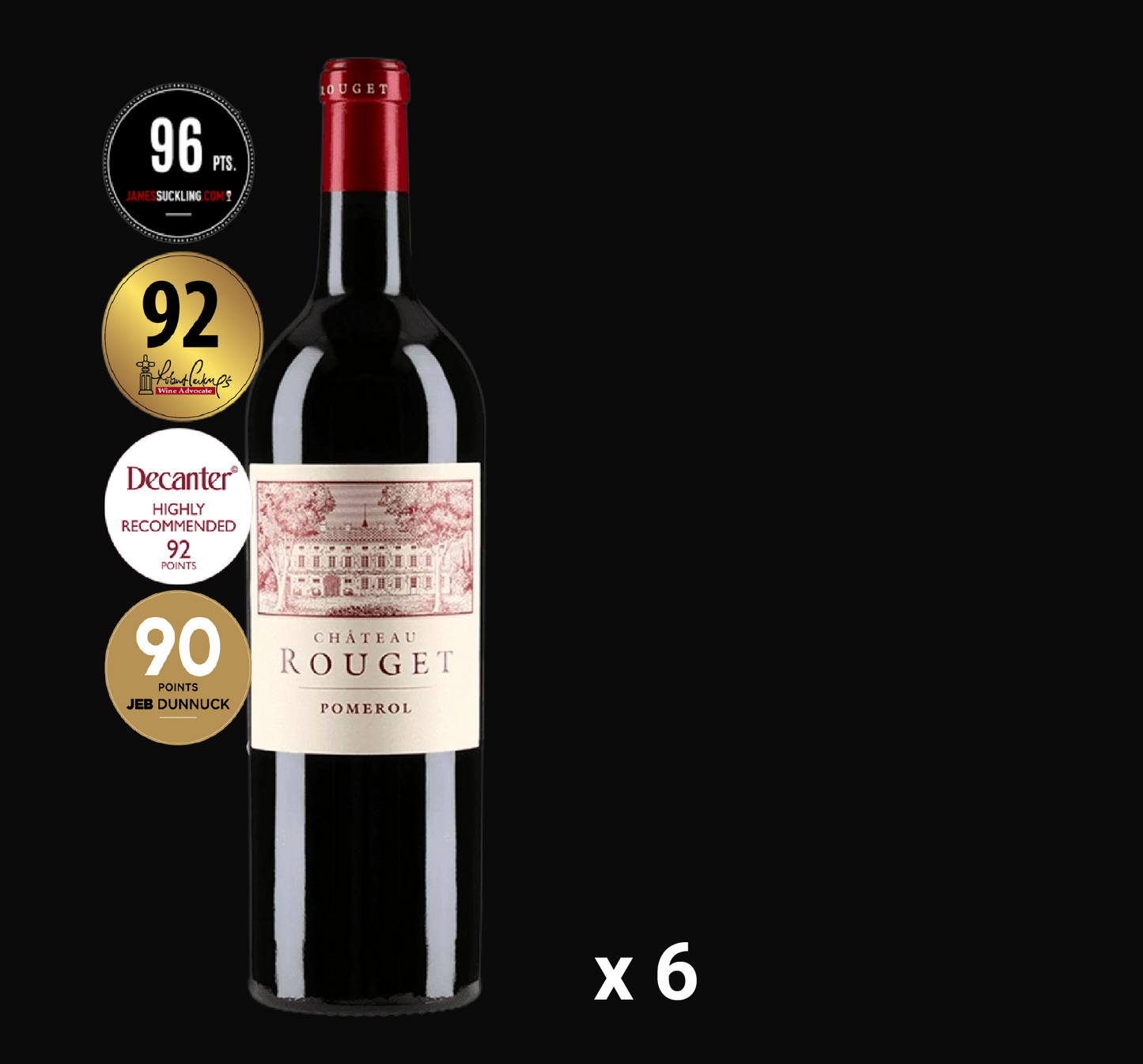 Chateau Rouget Pomerol 2016 (6 bottles)