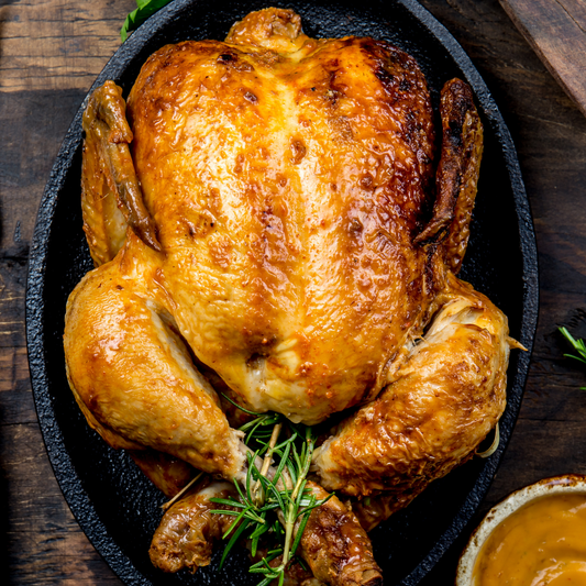 Roasted Capon Chicken (1.6kg Before Roasting) With Chestnut Stuffing - Chilled (Pre-Order)
