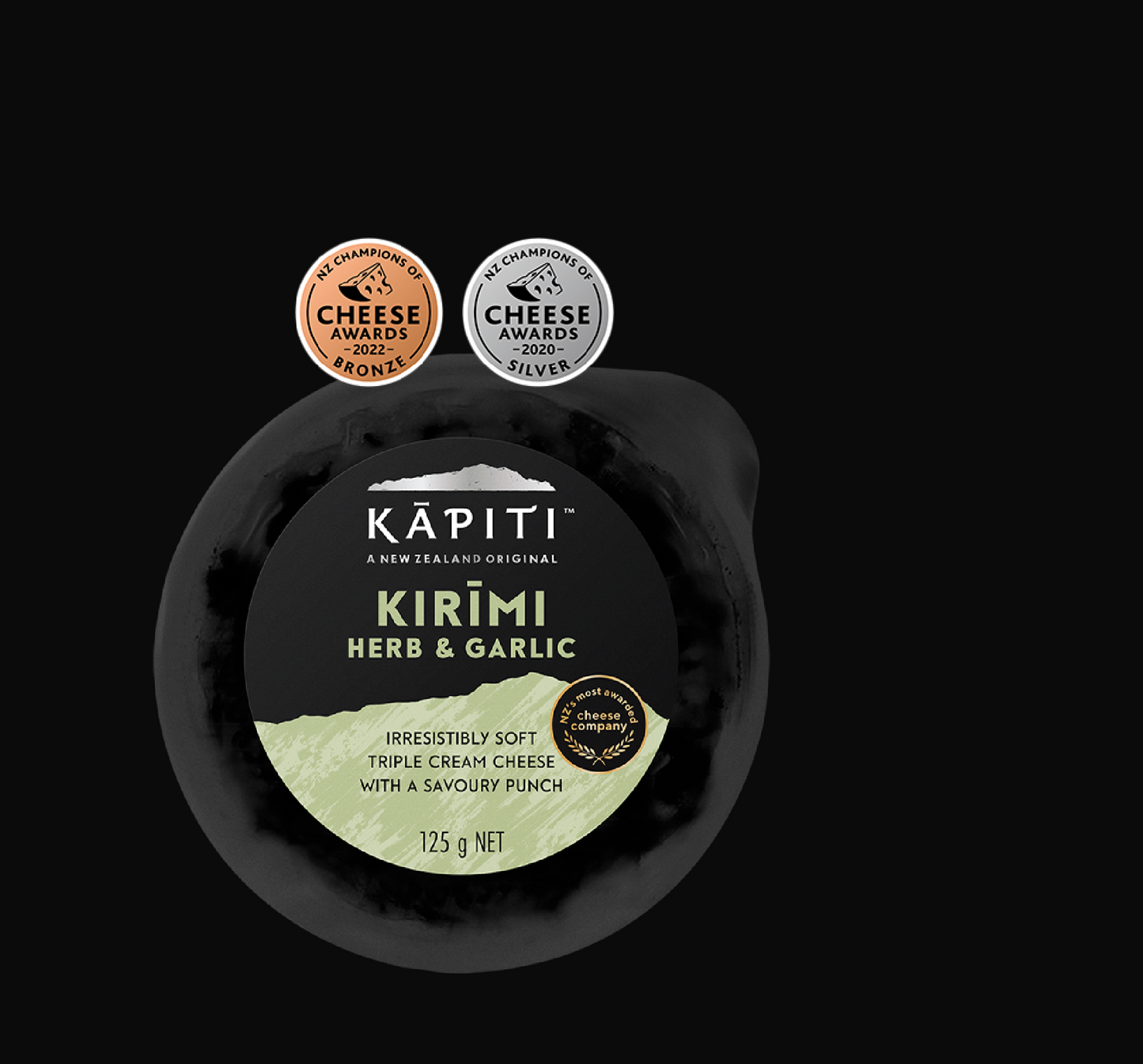 Kapiti Herb And Garlic Triple Cream Cheese 125gm