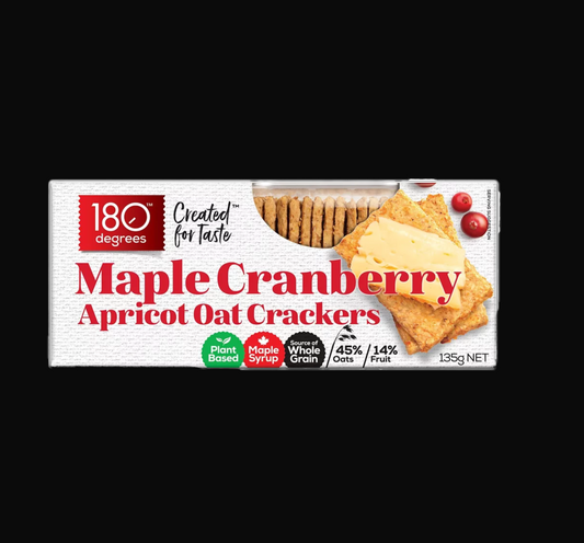 Maple Cranberry Apricot Oat Crackers 135gm